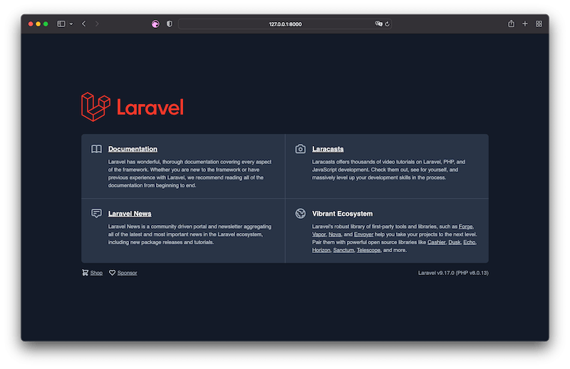 Laravel nouveau projet